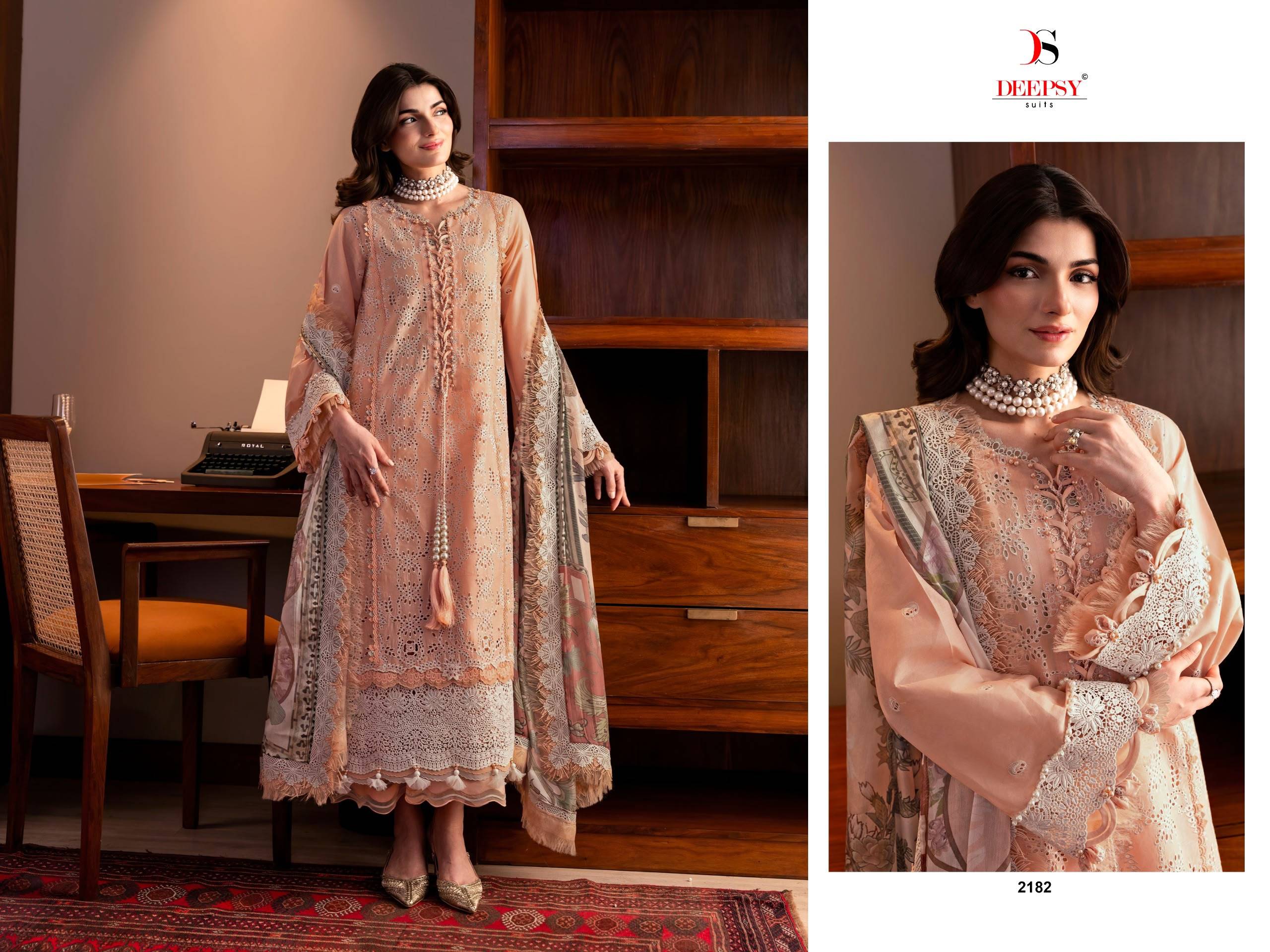 JADE COUTURE BY DEEPSY SUITS 2181 To 2186 Series Indian Traditional casual wear Pakistani pure cotton dresses At Wholesale Price